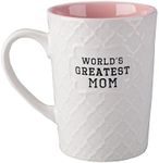 Ynsfree-World's Greatest Mom-16 OZ Coffee And Tea Cups-For mom,lady, wife,Valentine's Day or Anniversary - Birthday Gift Ceramic Office Fun Gifts Deal With White Cute Mugs-Funny Mom Mug