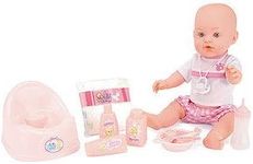 Wilton Bradley – Snuggles Deluxe Doll – Playset with 42cm Drink and Wet Baby Doll, Clothes, Training Potty and Accessories for Kids aged 3 to 6 years old