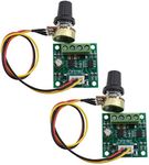 SING F LTD 2Pcs DC1.8-15V 2A PWM Motor Speed Controller Adjustable Low Voltage Regulator Module Motor Governor with Rotatable Control Knob