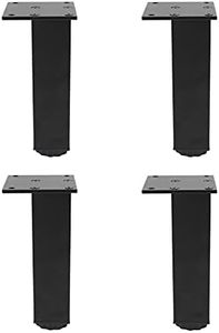 Ulifestar 4 Pack Adjustable Furniture Legs, 120mm/4.72'' Black Aluminum Alloy Support Feet Heavy Duty Replacement Legs for Sofa Bed Desk TV Cabinet Couch Coffee Table Sideboards Cupboard Dresser