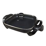 Quest Professional Multi-Function Electric Cooker with Vented Glass Lid / 240°C Max Temperature/Non-Stick Pan Coating/ 30cm x 30cm Pan Size / 1500W