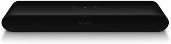 Sonos Ray Soundbar - All-in-one compact and sleek soundbar with Blockbuster sound for movies, gaming and wifi music streaming, compatible App and Apple AirPlay, in black