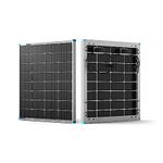 Renogy Bifacial Solar Panel 115W 12V High-Efficiency Monocrystalline Generate Power from Both Side PV Charger for Marine Motorhome Sunroom Pergola