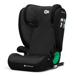 Kinderkraft JUNIORFIX2 Car Seat for 4-12 Years, I-Size 100-150 cm, Group 2/3, Toddler car seat with Isofix, Adjustable Headrest, Reinforced Side protections, Wide and Comfortable seat, Black