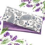 Hihealer Eye Pillow with Extra Cover Yoga Meditation Accessories Lavender Aromatherapy Weighted Eye Mask for Sleeping, Yoga, Meditation, Self Care Relaxation Gifts for Women, Mom (White)