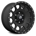 RTX Offroad Baja Alloy Wheel Rim Size 17x9 Bolt Pattern 6x139.7 Offset 0 Center Bore 106.1 Satin Black Milled Rivets Center Caps Included Lug Nuts NOT Included (Rim Priced Individually)