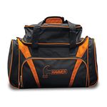 Hammer Bowling Products 2 Ball Deluxe Tote Bowling Bag - Black/Orange