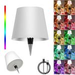 Pridola Wireless Bottle Lamp,3 Color Temperature Cordless Table Lamp with RGB Lights,Touch LED Rechargeable Dimmable Bottle Table Lamp,for Bedroom,Bar Decor,Father's Day Birthday Gifts.White
