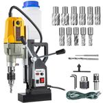 VEVOR Magnetic Drill, 1100W 1.57" Boring Diameter, 2697lbf/12000N Portable Electric Mag Drill Press with 12 Bits, 580 RPM Max Speed Drilling Machine for Any Surface and Home Improvement