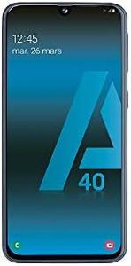 SAMSUNG Galaxy A40 - Smartphone Portable débloqué 4G (Ecran: 5, 9 Pouces - 64 Go - Double Nano-SIM - Android) - Noir - Version Française