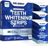 DRDENT Professional Teeth Whitening Strips 21 Treatments - Safe for Enamel - Non Sensitive Teeth Whitening - Whitening Without Any Harm - Pack of 42 Strips + Mouth Opener Included