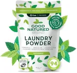 Good Natured Brand | Natural Laundry Detergent Powder | Washing Soda for Laundry | Tough Stain Remover | Hypoallergenic, Safe for Sensitive Skin | Eco-friendly | Peppermint | 47oz 94 Loads