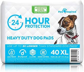 Paw Inspired Heavy Duty 24hr Protection Large Adhesive Puppy Pads | Extra Thick, Super Absorbent Dog Pee Pads for Puppy Training, Incontinence, and Beyond (X-Large, 40 Count)