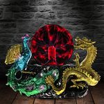 Aibote Magic Dragon and Phoenix Glass Lightning Plasma Ball Touch Sensitive Night Light Lamp Bedroom Home Parties Decorations Novelty Toy