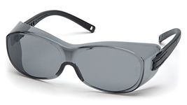 Black Frame/Gray Lens : Pyramex S3550SFJ OTS Over Prescription Welding Safety Glasses