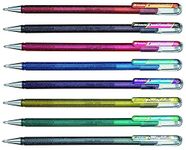 Pentel Hybrid Dual Metallic Liquid Gel Roller Pen YK110/8-M - Pack of 8 Pens in 16 Shimmering Metallic Colours