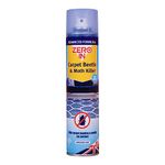 Zero In Carpet Beetle & Moth Killer - 300 ml Aerosol Ready to Use Long-Lasting Protection for up to 4 Weeks Treats Carpets, Upholstery and Surfaces