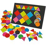 Springboard Pre-Cut Coloured Paper Mega Mosaics - Square, Triangle, and Circle Mosaic Kits for Children - Arts and Crafts for Kids - Assorted Shapes and Colours - Pack of 2000