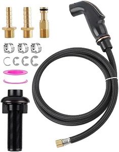 Kitchen Sink Side Sprayer with Quick Side Connector Compatible with Moen Faucet Sprayer Replacement, Kitchen Sink Faucet Sprayer Attachment with Water Hose/Holder, Oil Rubbed Bronze