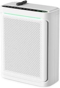 VOOPNU Air Purifiers For Home With Air Quality Display Cover Area Up to 2152 Sq.Ft Equipped with True H13 HEPA Washable Filter Air Cleaner with Fragrance Sponge for Bedroom Dorm Room, DH-JHD08(White)