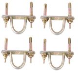 LOVELY Mild Steel D-Hook Hanger (Heavy Duty) with M10X75mm Fasteners for Hanging Chandelier, Ceiling Fan or Jhoomer (4 Pcs), Alloy Steel