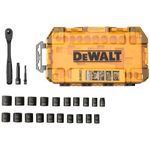 DEWALT Impact Socket Set, 23-Piece, 3/8" Drive Metric/SAE (DWMT74738)