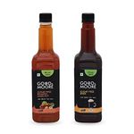 GOOD&MOORE Combo of 2 | Sugar free Roasted Hazelnut, Sugar free Irish | For Coffee, Milkshake, Frappe, Cold-coffee, Pancakes and more | Diabetic Friendly | Concentrated Syrup | Premium Syrup | (750ml x 2)