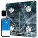 RENPHO Body Fat Scale Bluetooth, Digital Scales for Body Weight Bathroom Weighing Scale Smart BMI Scales, Body Composition Monitors with Smartphone App, Marble, Elis 1