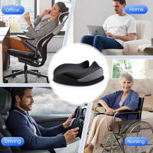 Benazcap Memory Foam Seat Cushion – Ergonomic Coccyx Support for Office & Car