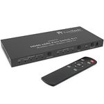 FeinTech VAX04101A HDMI eARC Pass Switch 4x1 for 3 HDMI Sources, Soundbar and TV Projectors 4K HDR Dolby Atmos