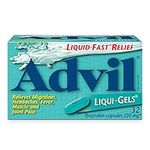 Advil Regular Strength Ibuprofen Pain Relief Liquid-Gels, Fast Acting Pain Relief for Migraine, Back, Neck, Joint, and Muscle Relief, 200mg (32 Count)