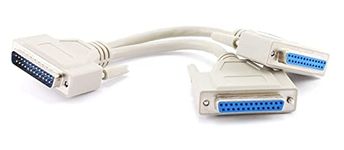 CablesOnline 8 inch DB25 Parallel Male/Dual Female Y-Splitter Printer Cable (YS-005)