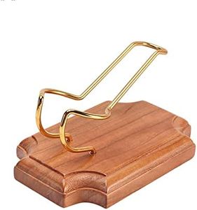 VOVCAMLS Wooden Tobacco Pipe Stand Holder, Tobacco Pipe Stand Display with 1 Metal Slots, Family Home Pipe Accessories for Tobacco