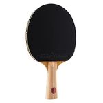 JOOLA Omega Control - Tournament Peformance Ping Pong Paddle - Table Tennis Racket for Advanced Training with Flared Handle - Includes Adapter 32 Table Tennis Rubber - Designed for Control