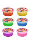 Henbrandt 1 x Bouncing Putty Tubs for Kids 6 Pack with 6 Assorted Colours Mini Slime Bounce Putty Party Bag Favours Loot Bag Fillers Lucky Dip Favours Stocking Fillers for Boys and Girls