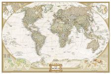 World Executive, Poster Size, Tubed: Wall Maps World (National Geographic Reference Map)