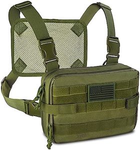 Boundless Performance Tactical Chest Rig Bag for Men - Our Chest Pack is Great for Hiking, Hunting, and Shooting - Two Utility Pockets Holds Gear (OD Green)