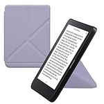 kwmobile Origami Case Compatible with Kobo Clara 2E / Tolino Shine 4 Case - Slim PU Leather Cover with Stand - Lavender