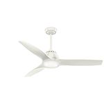 Hunter Fan Company Casablanca Wisp 52-Inch Multiple Speeds Modern Ceiling Fan with LED Lights and 3 Blades, White