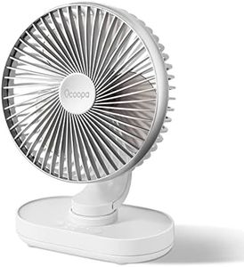 OCOOPA Desk Fan, Auto Oscillating 6.5 Inch Quiet Battery Fan, 4 Speeds Strong Table top Silent Cooling, 4000 mAh Usb Rechargeable Battery Operated for Home, Bed, Office, Rotateair 6.5"
