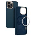 CYRILL by Spigen Color Brick Compatible with iPhone 13 Pro Max, Compatible with MagSafe Built-in Magnet ring, Slim Thin Protective TPU for iPhone 13 Pro Max Cover 6.7” - Deep Sea