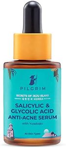 Pilgrim Korean Salicylic Acid 1% + Glycolic Acid 3% Anti Acne Serum for oily & acne prone skin | All Skin Types | Korean Skin Care | For Men & Women | Vegan & Cruelty-free| 30 ml (Pack of 1)