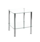 HAKU Möbel coffee table, metal, chrome, W 39 x D 39 x H 47 cm