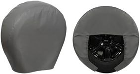 Moonet Tire Covers 2 Pack, Tough Tire Covers Sun Protectors for Trailer Truck Motorhome Boat Camper Van SUV, Universal Fits for Tire Diameter 24"-26" Charcoal