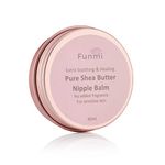 Funmi Pure Shea Butter Nipple Balm - Nipple Cream Quick Relief for Sore Nipples and Dry Skin - Shea Butter - 100% Pure and Natural Nipple Cream Breastfeeding - 60ml