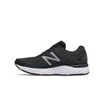 New Balance Men's 680v6 Road Running Shoe, Black Black Silver Metallic White Lk6, 9 UK