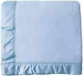 John Atkinson The Wool Company Duchess Merino Wool Blanket - Lightweight Soft Warm Bed Blankets - Alaskan Blue Double Size 230 x 255 cm - Made in the UK