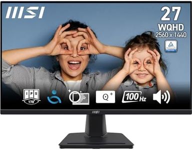 MSI PRO MP275Q Monitor 27" WQHD - Pannello IPS 100 Hz (2560 x 1440), Schermo Eye-Friendly, Altoparlanti integrati, Inclinabile, HDMI 2.0b, DP (1.2a)