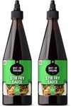 Best of Thailand Stir Fry Sauce Rich Flavor | Authentic Asian-Brewed Marinade, Glaze, Salad Dressing & Dip for Meat & Vegetable Stir Fry | No MSG | Kosher Parve | 2 Pack of 23.65oz Squeezable Bottles