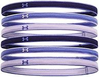 Under Armour Women's Mini Athletic Headbands, 6-Pack, (468) Sonar Blue/Baja Blue/Baja Blue, 1 Count (Pack of 6)